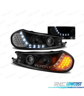 FAROS DAYLIGHT PARA FORD MONDEO 96-00 NEGROS CON INTERMITENTE LED