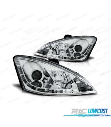FAROS DAYLIGHT PARA FORD FOCUS 1 98-01 CROMADOS
