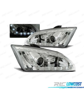 FAROS PARA FORD FOCUS II 04-08 DAYLIGHT CROMADOS