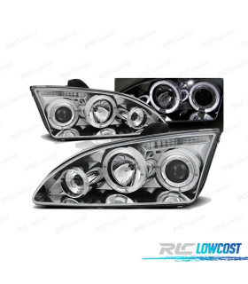 FAROS OJOS ANGEL PARA FORD FOCUS II 04-08 CROMADOS H1 H1