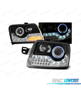 FAROS LUZ DIURNA PARA FIAT PANDA 03- FONDO NEGRO