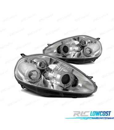 FAROS OJOS ANGEL FIAT GRANDE PUNTO 05-08 CROMADOS