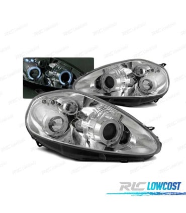 FAROS OJOS ANGEL FIAT GRANDE PUNTO 05-08 CROMADOS