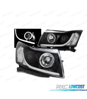 FAROS OJOS ANGEL TUBE LIGHT PARA CHEVROLET CRUZE 09-12 NEGROS