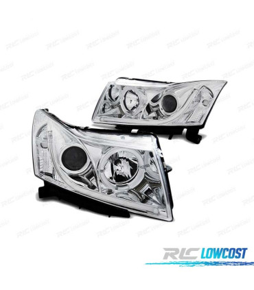 FAROS LUZ DIURNA PARA CHEVROLET CRUZE 09-12 TUBE LIGHT CROMADO
