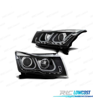 FAROS PARA CHEVROLET CRUZE 09-12 NEGROS H7+H1