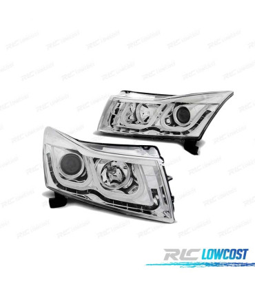 FAROS CHEVROLET CRUZE 09-12 TUBE LIGTH CROMADOS