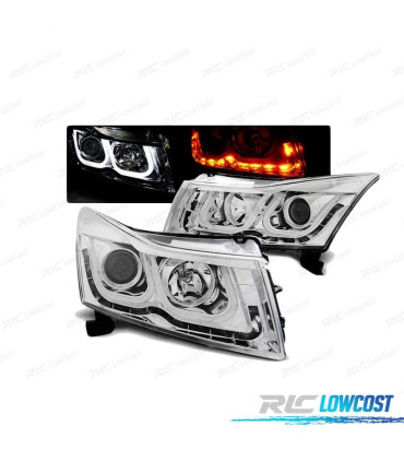 FAROS CHEVROLET CRUZE 09-12 TUBE LIGTH CROMADOS