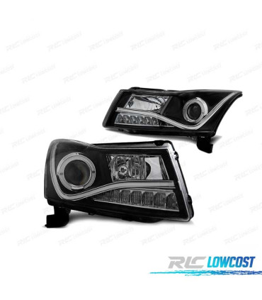 FAROS LUZ DIURNA CHEVROLET CRUZE 09-12 FONDO NEGRO