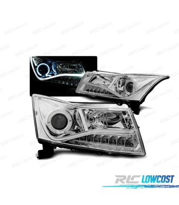 FAROS OJOS ANGEL TUBE LIGHT CHEVROLET CRUZE 09-12 CROMADOS