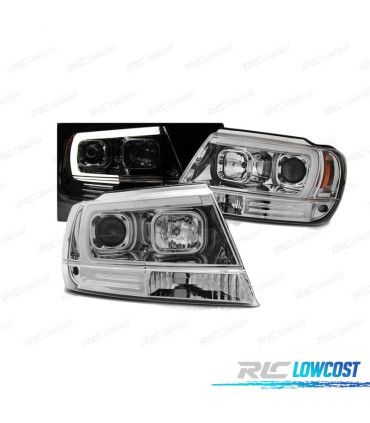 FAROS TUBE LIGHT JEEP GRAND CHEROKEE 99-05 CROMADOS