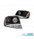 FAROS OJOS ANGEL JEEP GRAND CHEROKEE 99-05 FAROS LUZ DIURNA FONDO NEGRO