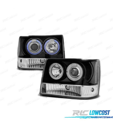 FAROS JEEP GRAND CHEROKEE 93-98 OJOS ANGEL NEGRO