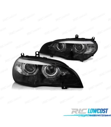 FAROS XENON BMW X5 E70 07-10 OJOS ANGEL 3D AFS NEGRO