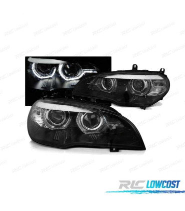 FAROS XENON BMW X5 E70 07-10 OJOS ANGEL 3D AFS NEGRO