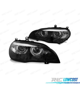 FAROS XENON BMW X5 E70 07-10 OJOS ANGEL 3D NEGRO