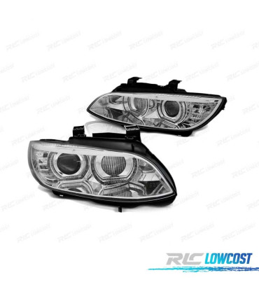 FAROS BMW E92 E93 06-10 OJOS ANGEL LED DRL XENON CROMADOS