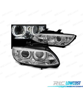 FAROS BMW E92 E93 06-10 OJOS ANGEL LED DRL XENON CROMADOS