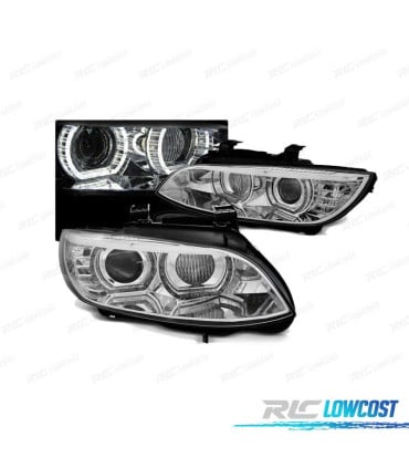 FAROS BMW E92 E93 06-10 OJOS ANGEL LED DRL XENON CROMADOS