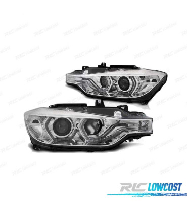 FAROS BMW F30 F31 11-15 OJOS ANGEL LED CROMADOS