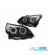 FAROS BMW E60 E61 03-07 OJOS ANGEL CCFL INTERMITENTE LED NEGROS