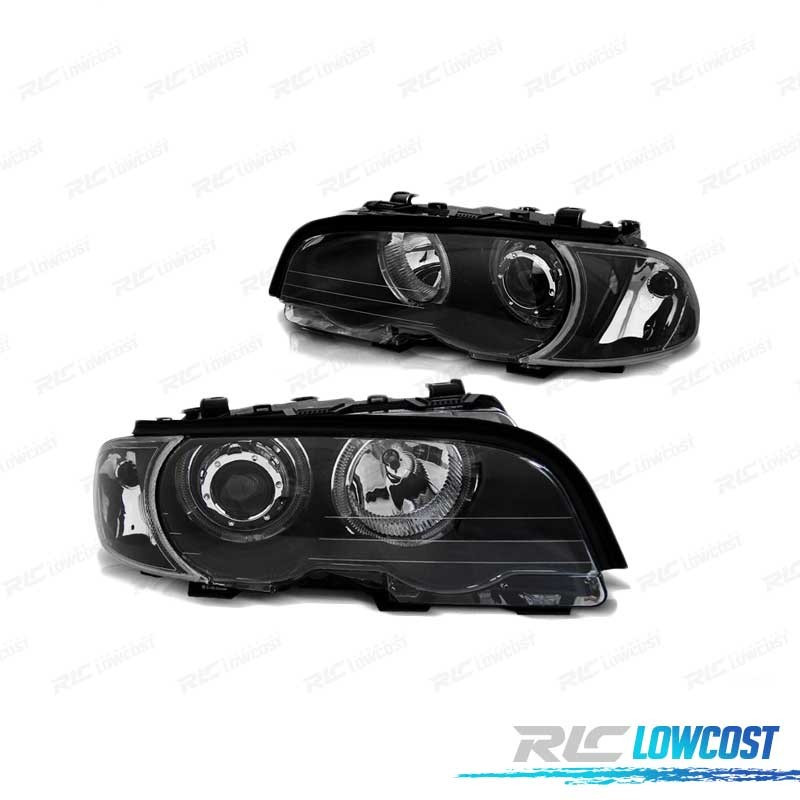 FAROS DELANTEROS OJOS DE ANGEL BMW E46 '99-02 2P. BLACK