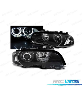 FAROS BMW E46 COUPE CABRIO 99-03 OJOS ANGEL LED NEGROS