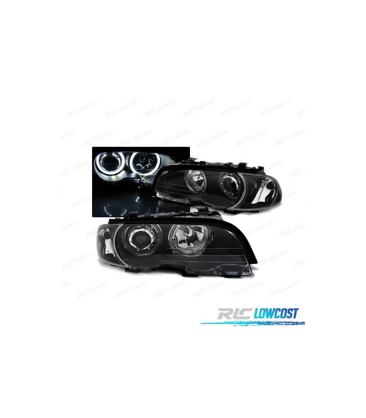 FAROS DELANTEROS OJOS DE ANGEL BMW E46 '99-02 2P. BLACK