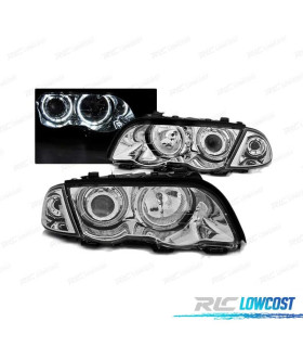 FAROS BMW E46 98-01 OJOS ANGEL LED CROMADO