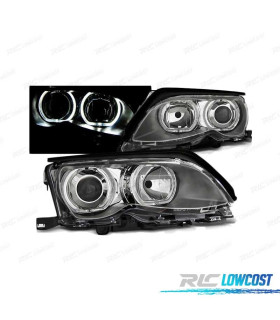 FAROS BMW E46 01-05 OJOS ANGEL LED CROMADOS