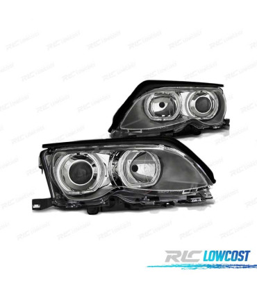 FAROS BMW E46 01-05 OJOS ANGEL LED CROMADOS