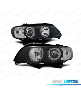 FAROS OJOS ANGEL LED NEGRO APTOS XENON BMW X5 E53 99-03