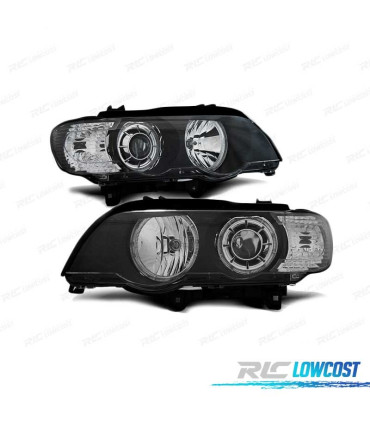 FAROS OJOS ANGEL CCFL NEGRO APTOS XENON PARA BMW X5 E53 99-03