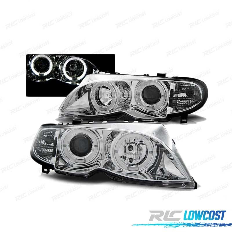 FAROS CON OJOS DE ANGEL PARA BMW E46 (01-05) LIMOUSINE/TOURING, H7