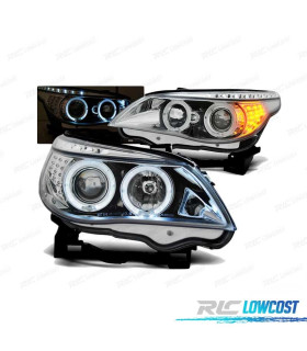 FAROS BMW E60 E61 03-07 ANGEL EYES LED INTERMITENTES