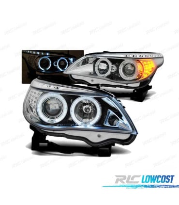 FAROS BMW E60 E61 03-07 ANGEL EYES LED INTERMITENTES