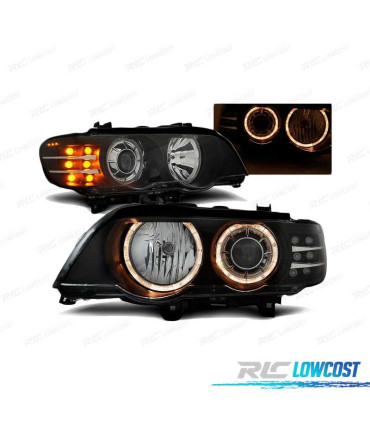 FAROS OJOS ANGEL CON INTERMITENTE LED APTOS XENON BMW X5 E53 99-03