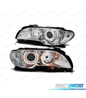 FAROS BMW E46 03-06 COUPE CABRIO OJOS ANGEL CROMADOS