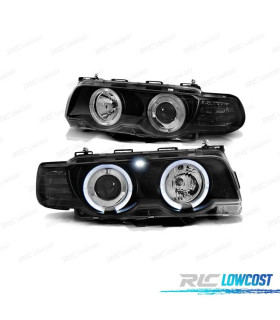 FAROS OJOS ANGEL PARA BMW E38 98-01 NEGROS APTOS XENON DE ORIGEN