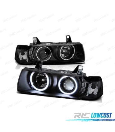 FAROS OJOS ANGEL CCFL BMW E36 COUPE CABRIO 90-99 NEGROS