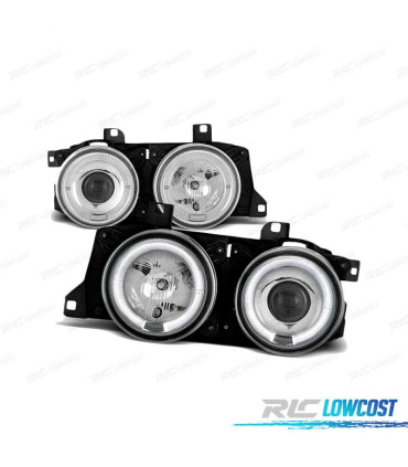 FAROS OJOS ANGEL BMW E32 E34 CROMADOS