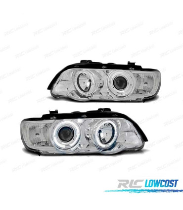 FAROS OJOS ANGEL PARA BMW X5 E53 99-03 CROMADOS