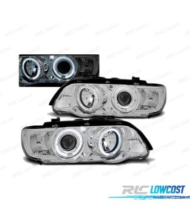 FAROS OJOS ANGEL PARA BMW X5 E53 99-03 CROMADOS