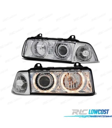 FAROS OJOS ANGEL PARA BMW E36 90-99 OJOS ANGEL CROMADOS
