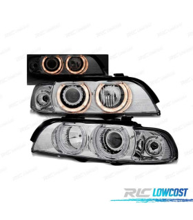 FAROS BMW E39 95-03 OJOS ANGEL H7 H7 CROMADO