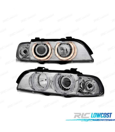FAROS BMW E39 95-03 OJOS ANGEL H7 H7 CROMADO