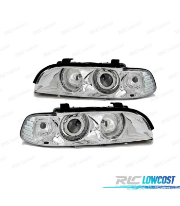 FAROS BMW E39 95-03 OJOS ANGEL CROMADOS