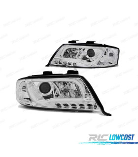 FAROS LUZ DIURNA AUDI A6 01-04 TRU DRL ECE-R87 CROMADO