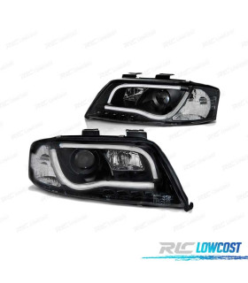 FAROS AUDI A6 97-01 TRU DRL NEGROS