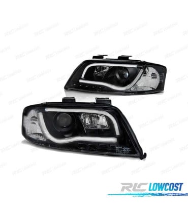 FAROS AUDI A6 97-01 TRU DRL NEGROS